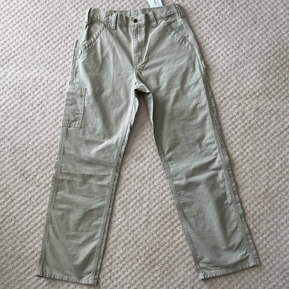 Carhartt Utility Work Pants Loose Relaxed Fit Canvas Khaki Tan 32X32 - Picture 3 of 12
